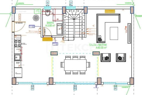 3+1 Villa  i Alanya, Antalya, Turkiet Nr. 217242 - 25