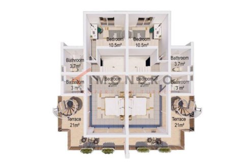 ویلا در  Esentepe ، ترکیه 3 خوابه ، 150 متر مربع.  شماره 217023 - 24