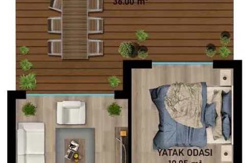 Продажа квартиры в Аксу, Анталье, Турция 1+1, 42.25м2, №220764 – фото 12