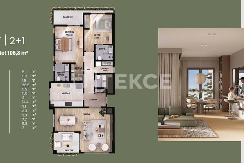 Daire 3+1 Mersin, Türkiye №221104 - 25