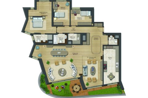 Продажа квартиры  в Стамбуле, Турция 1+1, 88м2, №221913 – фото 17