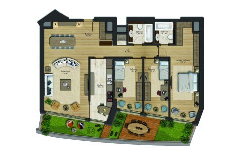 Продажа квартиры  в Стамбуле, Турция 1+1, 88м2, №221913 – фото 18