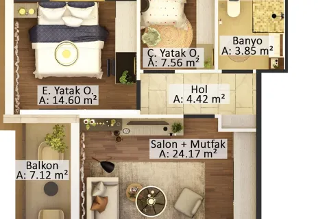 2+1 Wohnung  in Mugla, Türkei Nr. 220182 - 11