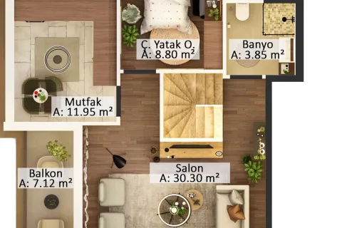 Продажа квартиры в Мугле, Турция 4+1, 180м2, №220185 – фото 11