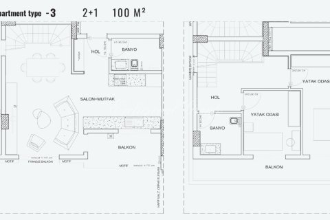 1+1 Lejlighed  i Antalya, Tyrkiet Nr. 227734 - 10