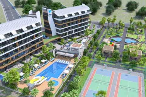 آپارتمان در  Oba ، ترکیه 1 خوابه ، 50 متر مربع.  شماره 217337 - 1