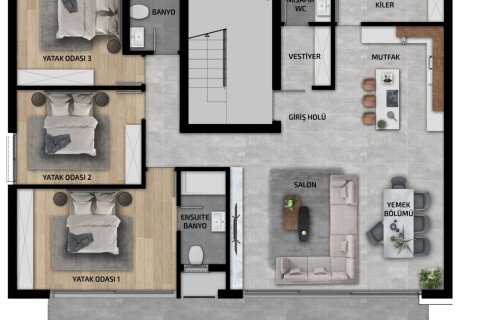 Продажа квартиры в Фамагусте, Северный Кипр 4 комн., 130м2, №228862 – фото 14