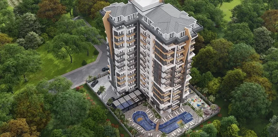 آپارتمان در  Alanya ، ترکیه 1 خوابه ، 43 متر مربع.  شماره 223663