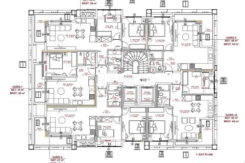 1+1 Wohnung in Alanya, Antalya, Türkei Nr. 215099 - 11