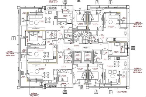 3+1 Takvåning  i Alanya, Antalya, Turkiet Nr. 215101 - 11