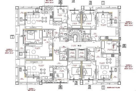 3+1 Takvåning  i Alanya, Antalya, Turkiet Nr. 215101 - 12