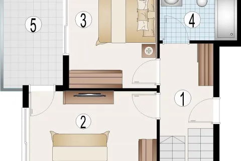 Продажа квартиры  в Аланье, Анталье, Турция 2+1, 129м2, №223777 – фото 25