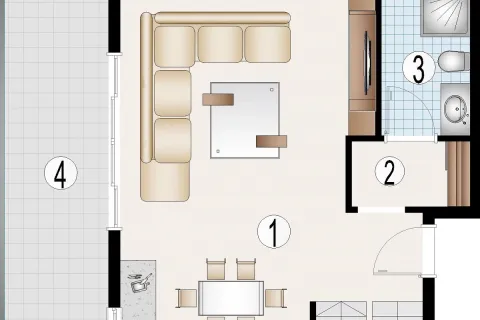 Продажа квартиры  в Аланье, Анталье, Турция 2+1, 129м2, №223777 – фото 26