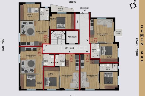 2+1 Lägenhet  i Antalya, Turkiet Nr. 221356 - 6