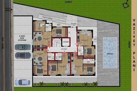 2+1 Lägenhet  i Antalya, Turkiet Nr. 221356 - 12