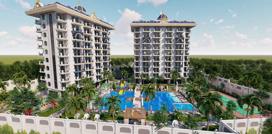 آپارتمان در  Alanya ، ترکیه 1 خوابه ، 55 متر مربع.  شماره 223535