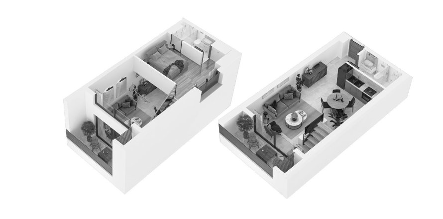 Dubleks daire Habitat 1+1, Tatlısu, Gazimağusa,  №111503