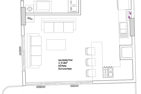 Продажа квартиры  в Мугле, Турция, 1м2, №224287 – фото 4