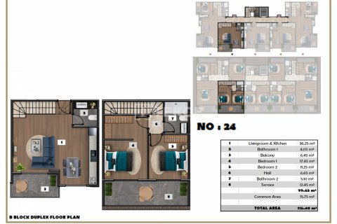 Daire  1+1  Alanya, Antalya, Türkiye №134391 - 30