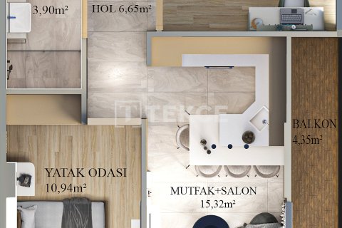 Продажа квартиры  в Анталье, Турция 1+1, 58м2, №215440 – фото 20