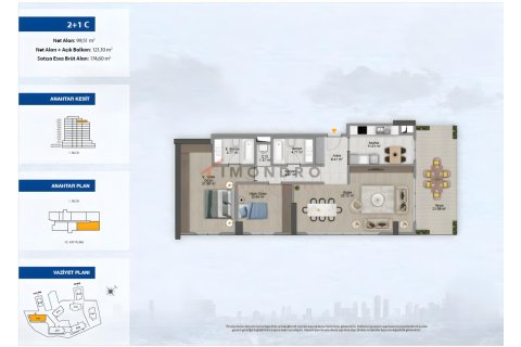 1+1 Leilighet  i Sisli, Istanbul, Tyrkia Nr. 215986 - 15