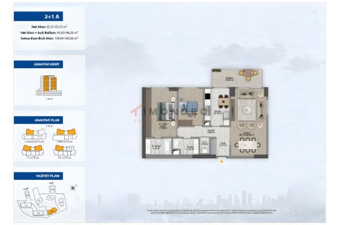 2+1 Leilighet  i Sisli, Istanbul, Tyrkia Nr. 215987 - 18