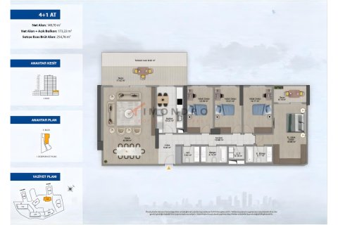 4+1 Leilighet  i Sisli, Istanbul, Tyrkia Nr. 215989 - 22