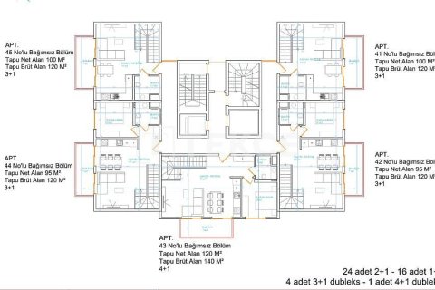 آپارتمان در  Alanya ، ترکیه 2 خوابه ، 80 متر مربع.  شماره 222274 - 21
