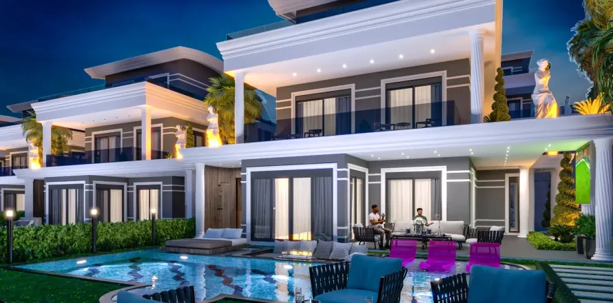 4+1 Villa  i Alanya, Antalya, Tyrkia Nr. 219570