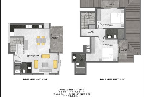 2+1 Wohnung  in Mahmutlar, Antalya, Türkei Nr. 219263 - 20