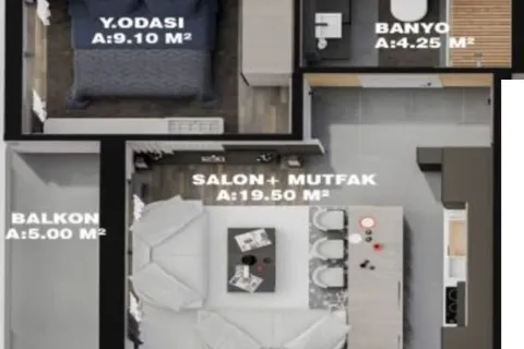 1+1 Lägenhet i Aksu, Antalya, Turkiet Nr. 220160 - 22