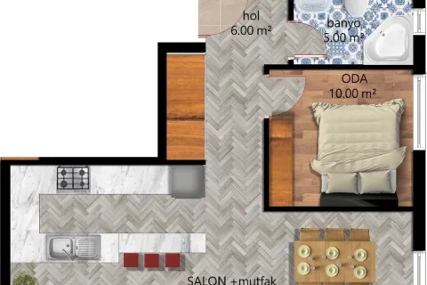 2+1 Leilighet i Tyrkia Nr. 220165 - 10