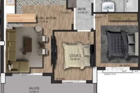 2+1 Lägenhet i Aksu, Antalya, Turkiet Nr. 220163 - 28