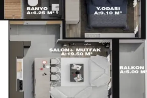 1+1 Lägenhet i Aksu, Antalya, Turkiet Nr. 220162 - 22