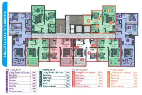 2+1 Wohnung  in Saray, Tekirdag, Türkei Nr. 218394 - 13