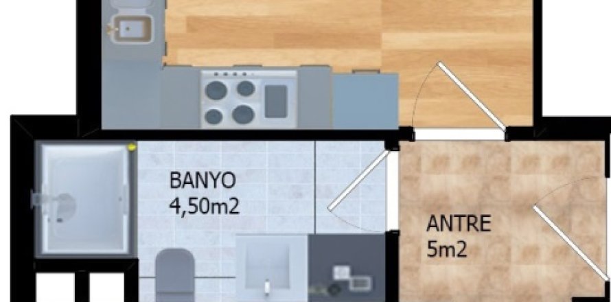 Leilighet  i Mugla, Tyrkia Nr. 224165