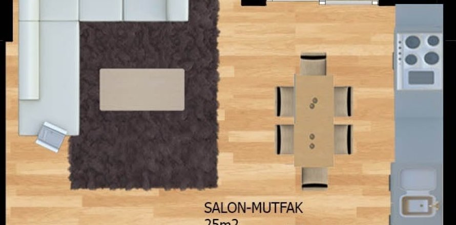 Leilighet  i Mugla, Tyrkia Nr. 224162