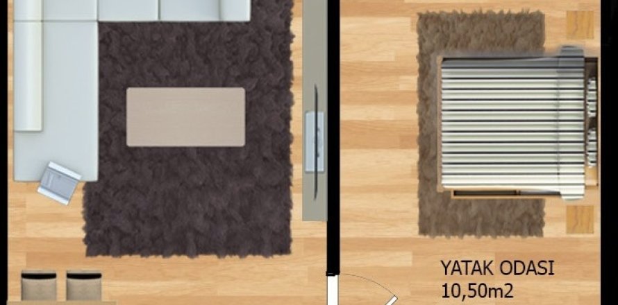 Leilighet  i Mugla, Tyrkia Nr. 224166