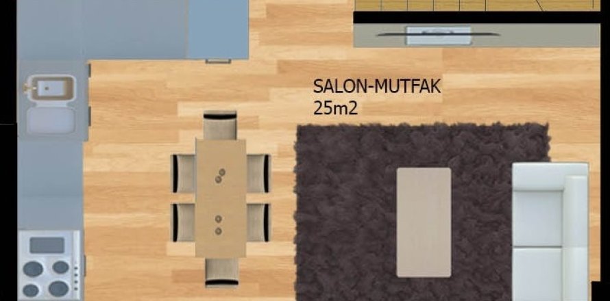 Квартира  в Мугле, Турция №224163