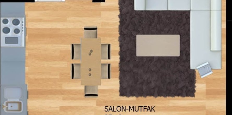 Leilighet  i Mugla, Tyrkia Nr. 224161