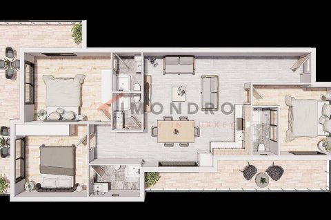 آپارتمان در Northern Cyprus ، ترکیه 1 خوابه ، 130 متر مربع. شماره 215114 - 29