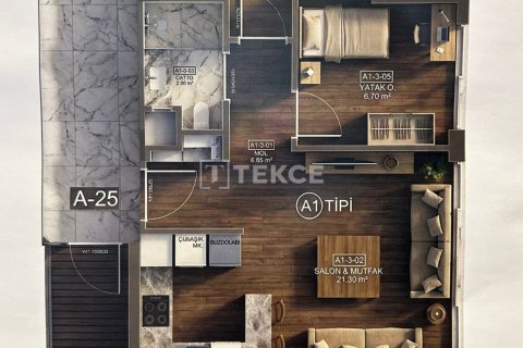 Продажа квартиры  в Аксу, Анталье, Турция 2+1, 155м2, №221462 – фото 14