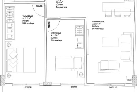 Продажа квартиры  в Мугле, Турция, 52м2, №224274 – фото 4