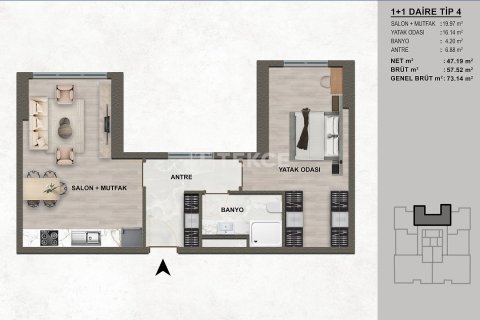 Apartment for sale  in Istanbul, Turkey, 1 bedroom, 63m2, No. 221405 – photo 20