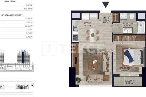 Apartment for sale  in Istanbul, Turkey, 1 bedroom, 100m2, No. 221400 – photo 15