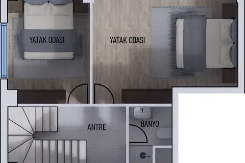 3+1 Leilighet i Mugla, Tyrkia Nr. 220244 - 19