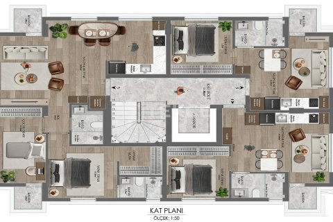 1+1 Lejlighed  i Antalya, Tyrkiet Nr. 222388 - 17