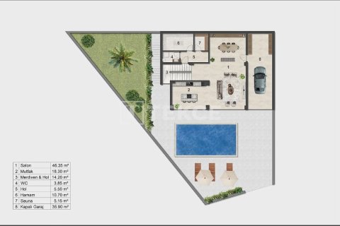 4+1 Villa  i Alanya, Antalya, Tyrkiet Nr. 222171 - 18