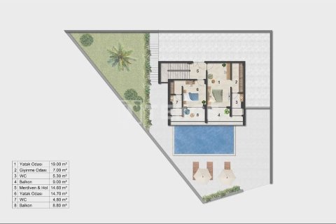 4+1 Villa  i Alanya, Antalya, Tyrkiet Nr. 222171 - 16