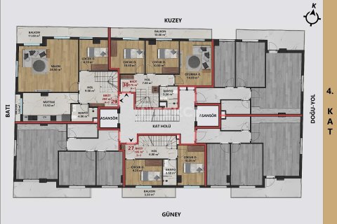 4+1 Penthouse  i Antalya, Tyrkiet Nr. 222174 - 11